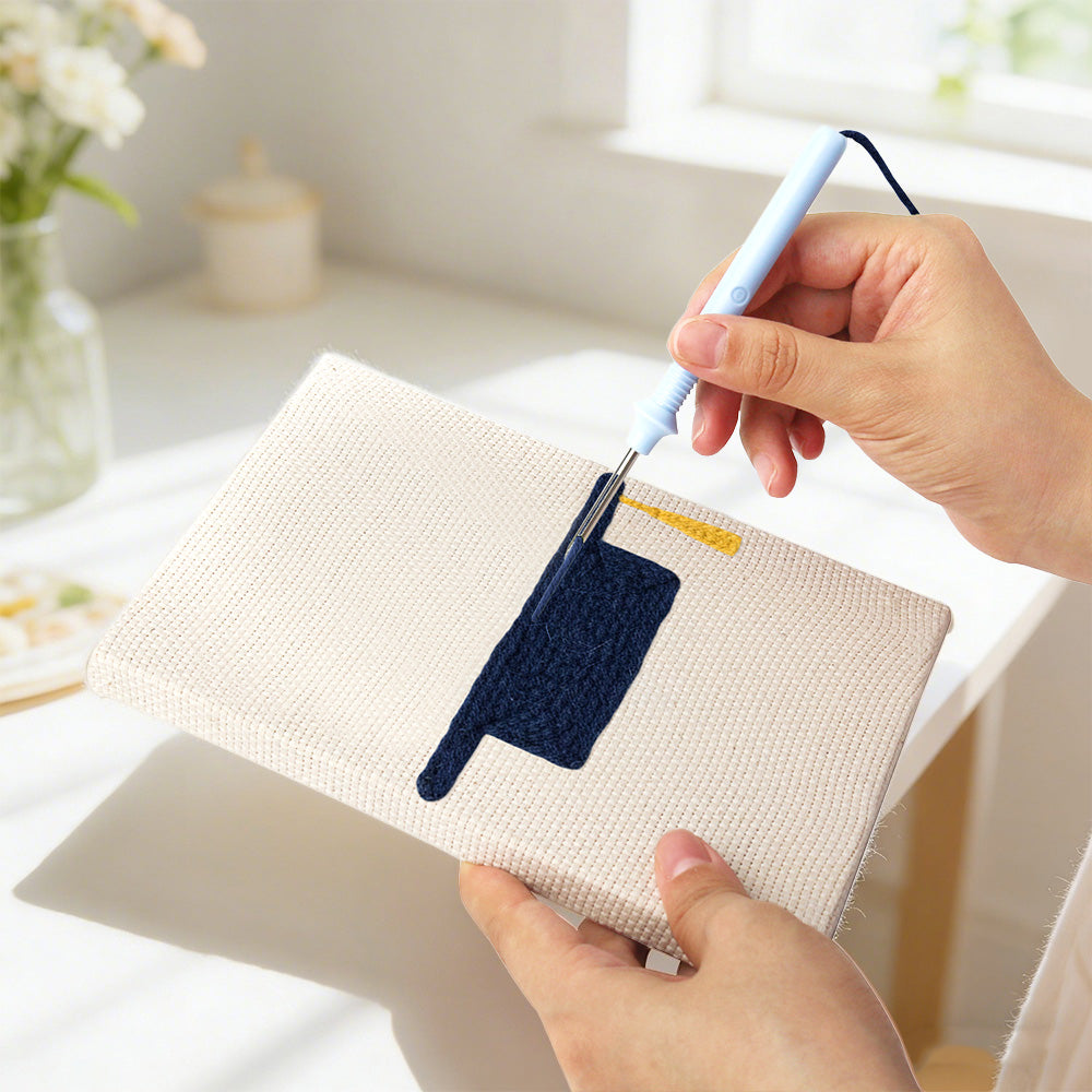 Grad Cap and Book Mini Punch Needle Kit (4pcs)