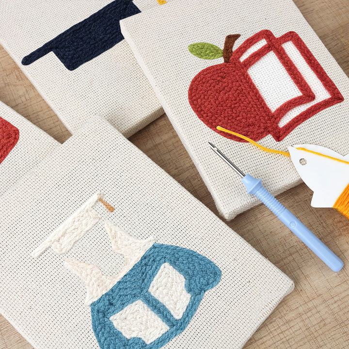 Grad Cap and Book Mini Punch Needle Kit (4pcs)