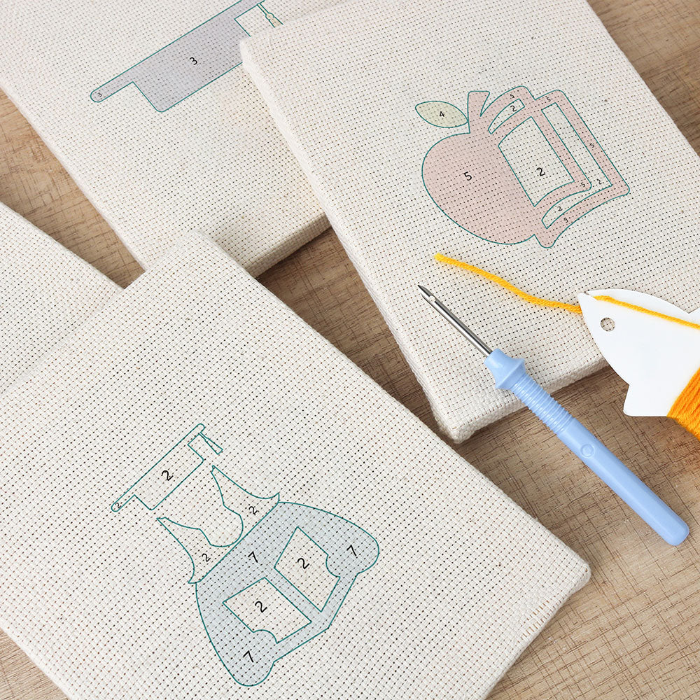 Grad Cap and Book Mini Punch Needle Kit (4pcs)