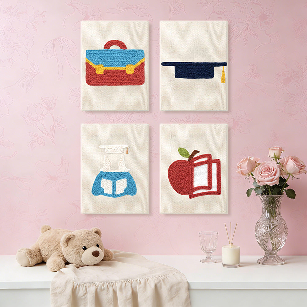 Grad Cap and Book Mini Punch Needle Kit (4pcs)