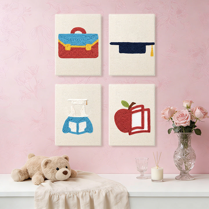 Grad Cap and Book Mini Punch Needle Kit (4pcs)