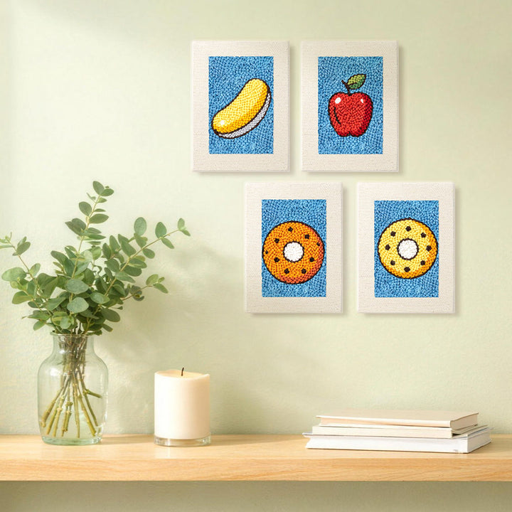 Fruit and Donut Mini Punch Needle Kit (4pcs)