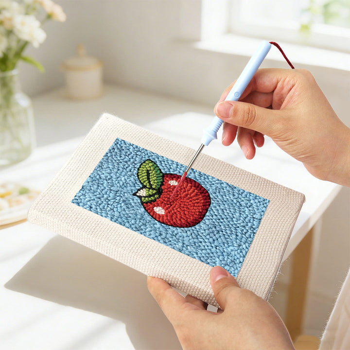 Apple and Beverage Mini Punch Needle Kit (4pcs)