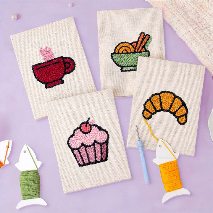 Brunch and Bakery Mini Punch Needle Kit (4pcs)