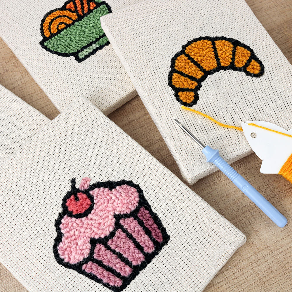 Brunch and Bakery Mini Punch Needle Kit (4pcs)