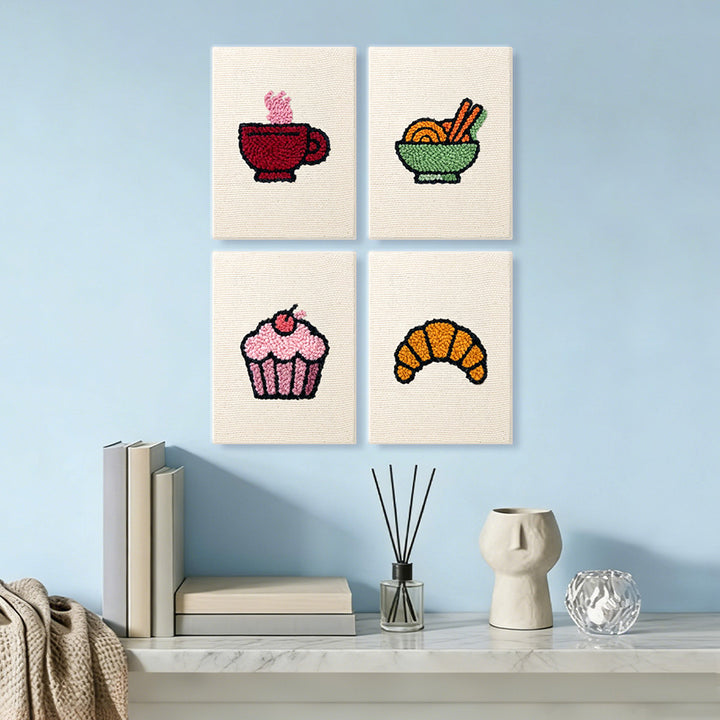 Brunch and Bakery Mini Punch Needle Kit (4pcs)