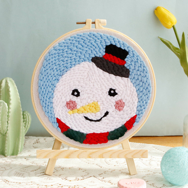Christmas Snowman Punch Needle Embroidery Kits