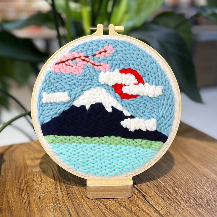 Mount Fuji Punch Needle Embroidery Kits