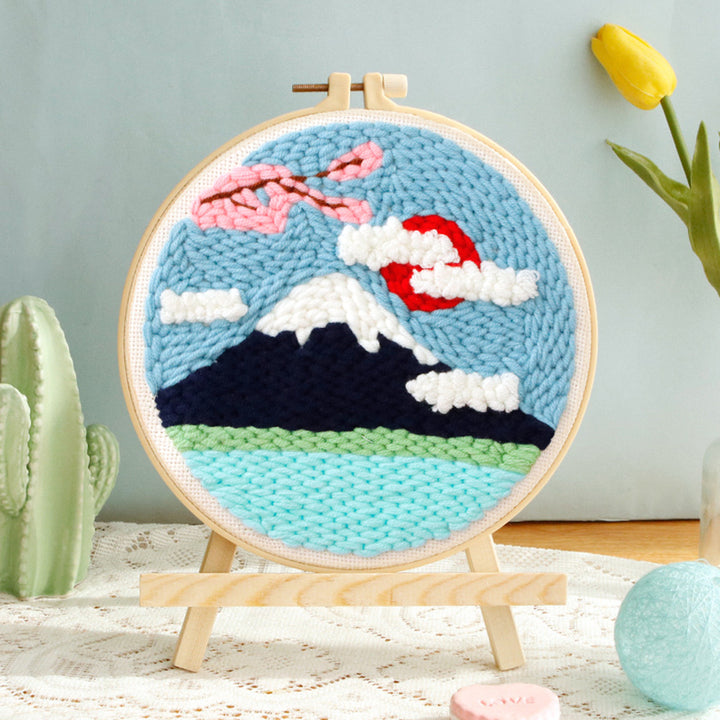 Mount Fuji Punch Needle Embroidery Kits