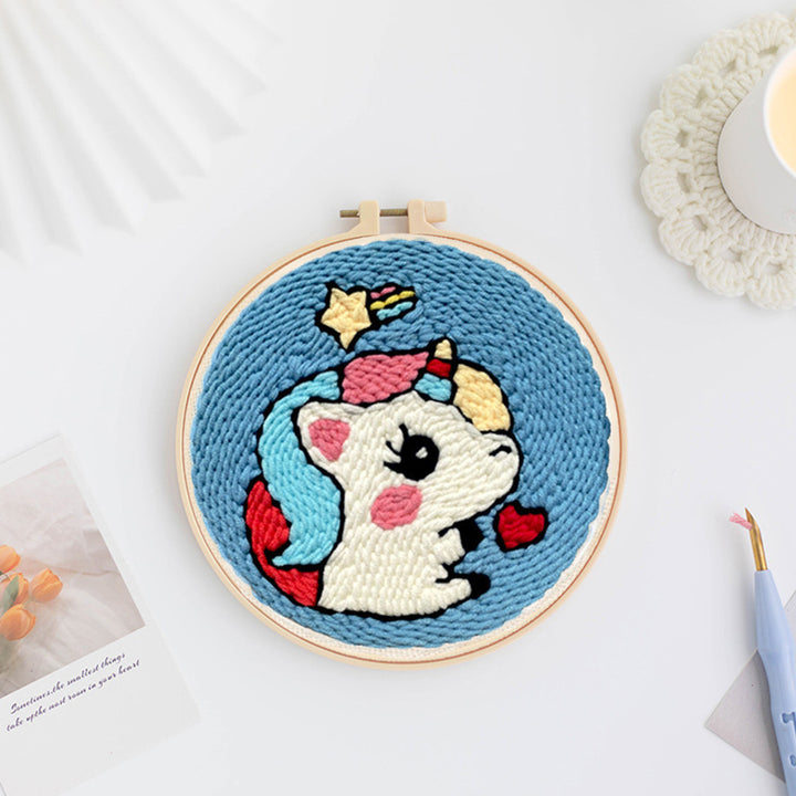 Rainbow Unicorn Punch Needle Embroidery Kits