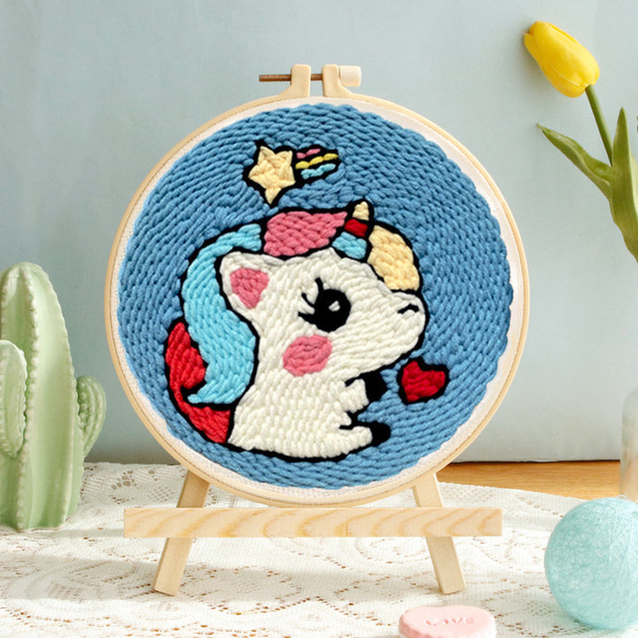 Rainbow Unicorn Punch Needle Embroidery Kits