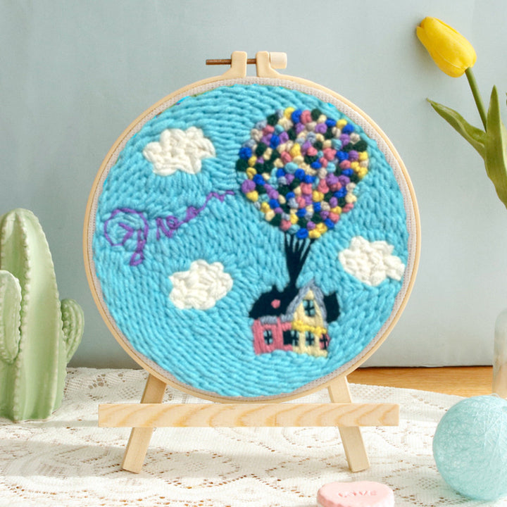 Flying House Punch Needle Embroidery Kits