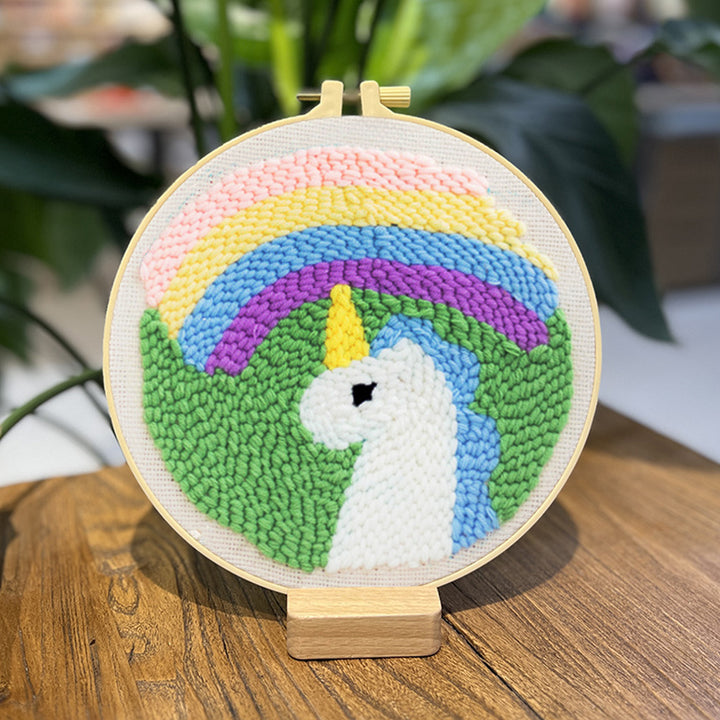 Rainbow Unicorn Punch Needle Embroidery Kits