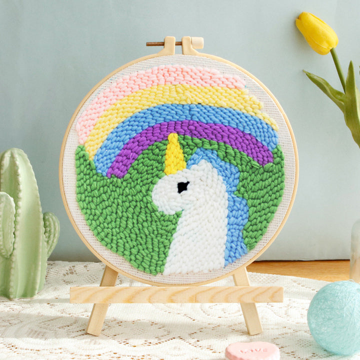 Rainbow Unicorn Punch Needle Embroidery Kits