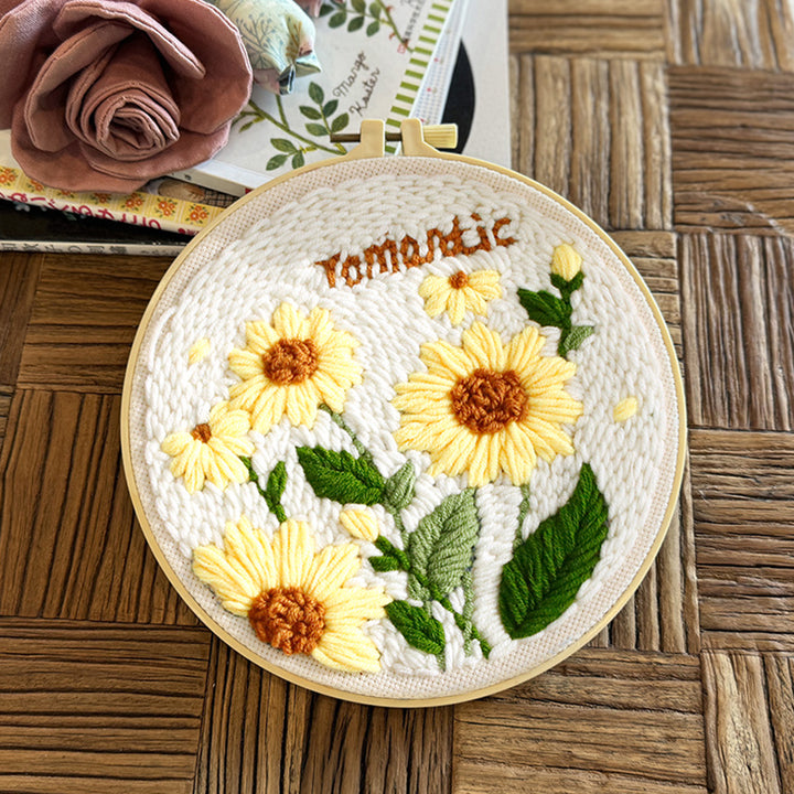 Yellow Daisy Punch Needle Embroidery Kits
