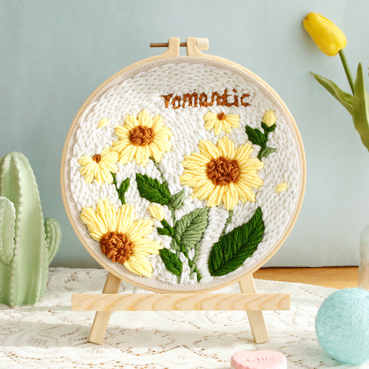 Yellow Daisy Punch Needle Embroidery Kits