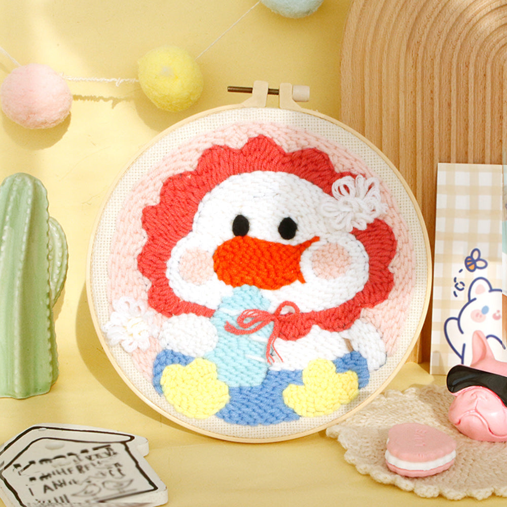 Baby Goose Punch Needle Embroidery Kits