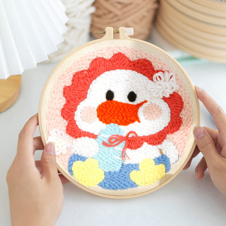 Baby Goose Punch Needle Embroidery Kits