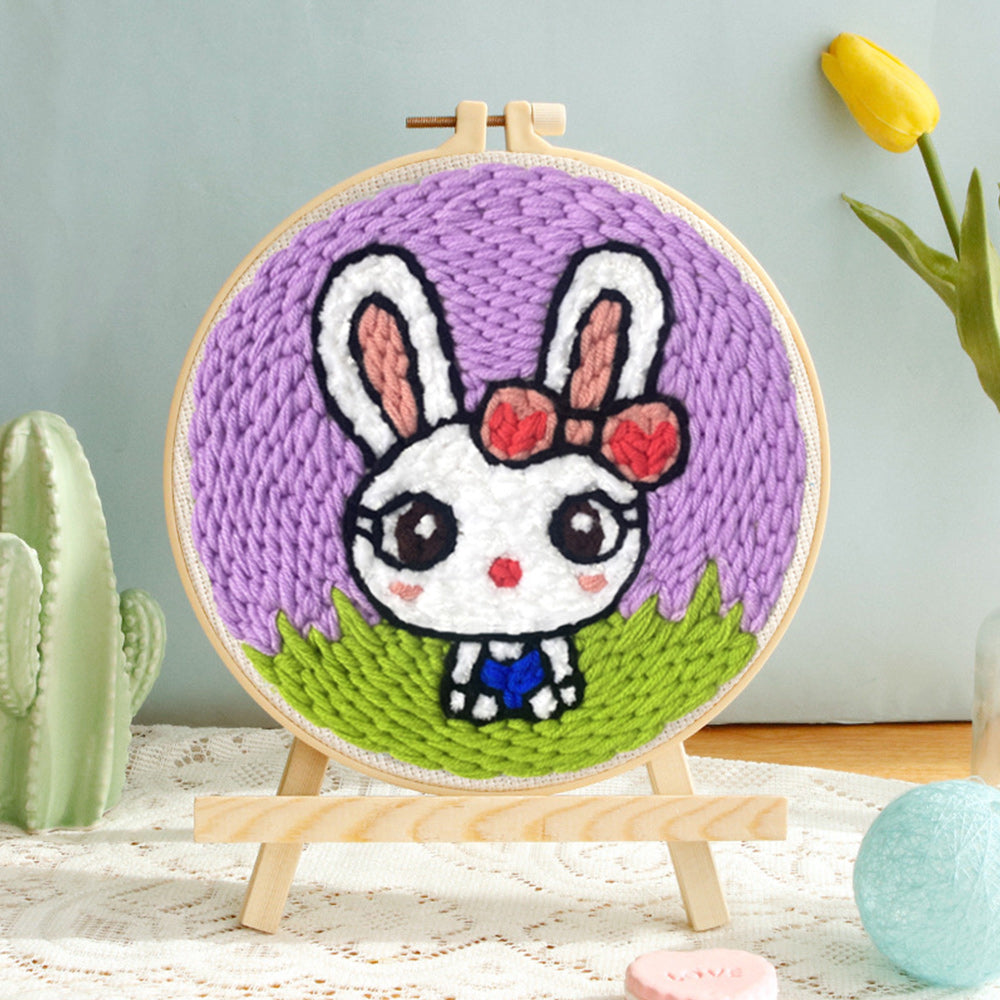 Cute Little Bunny Punch Needle Embroidery Kits