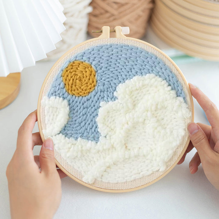Cotton Cloud Punch Needle Embroidery Kits
