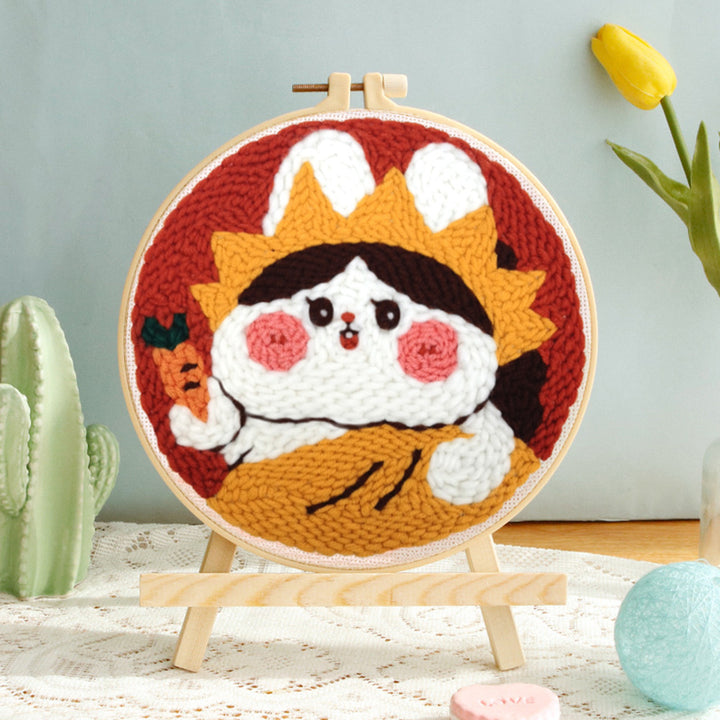 Rabbit Portrait Punch Needle Embroidery Kits