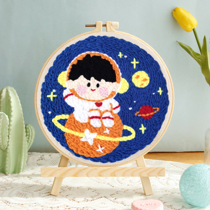 Boy Astronaut Punch Needle Embroidery Kits