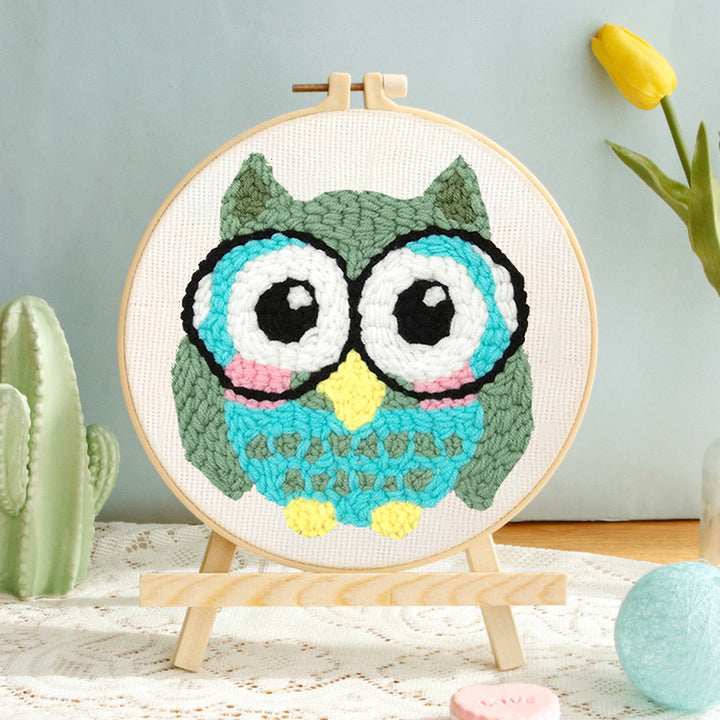 Spectacled Owl Punch Needle Embroidery Kits
