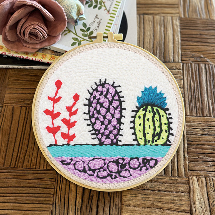 Cactus Punch Needle Embroidery Kits