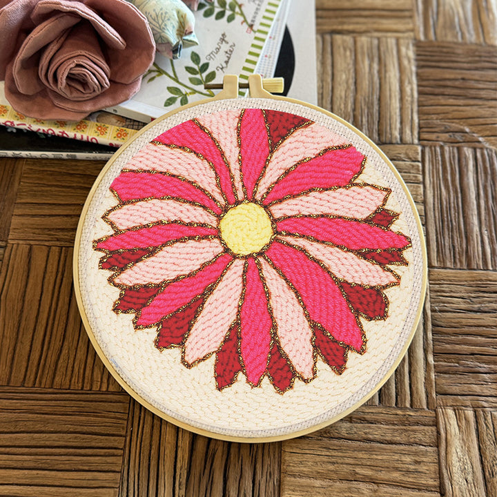 Rich Flower Punch Needle Embroidery Kits