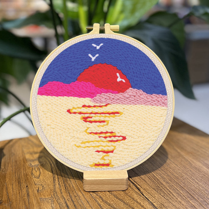 Golden Sea Punch Needle Embroidery Kits