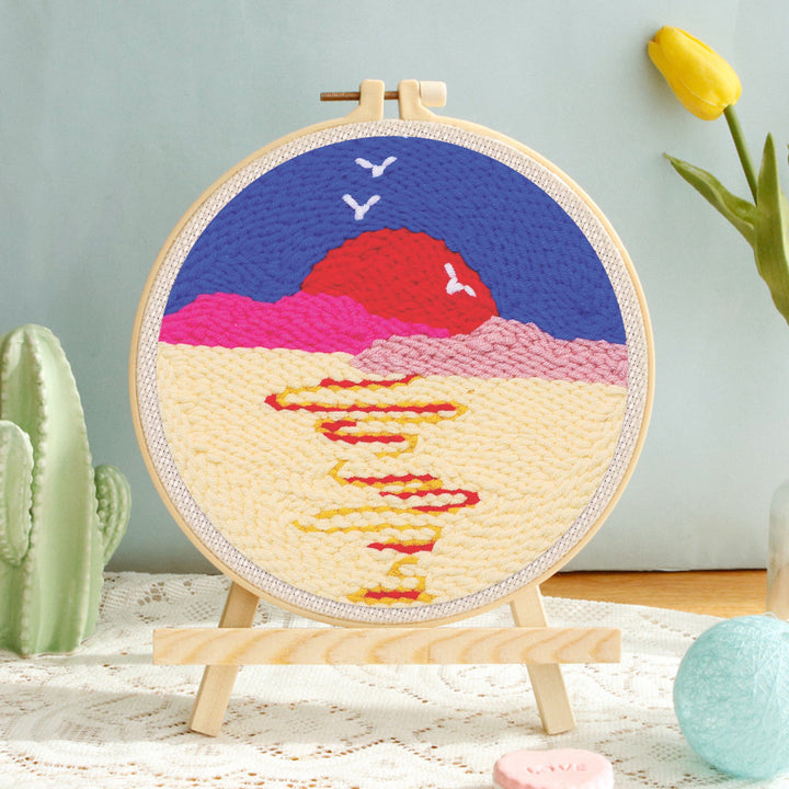 Golden Sea Punch Needle Embroidery Kits