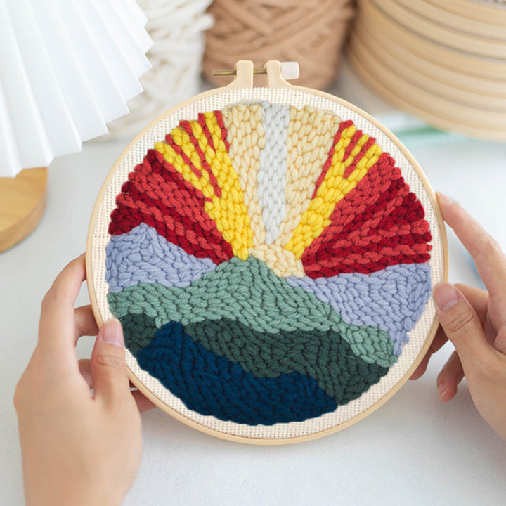 Mountain Sunrise Punch Needle Embroidery Kits