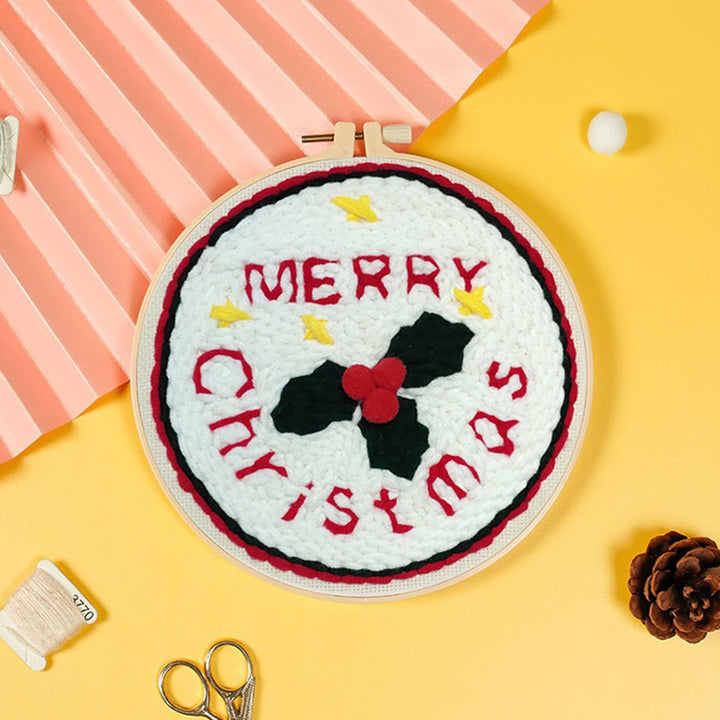 Merry Christmas Punch Needle Embroidery Kits