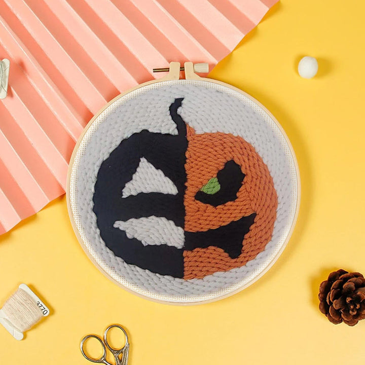 Stitching Pumpkin Punch Needle Embroidery Kits