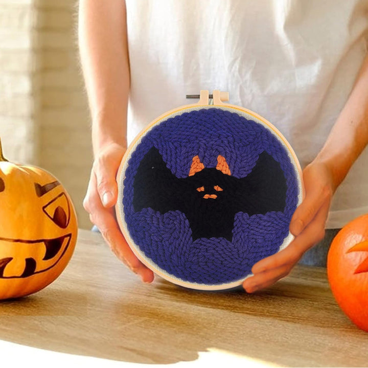 Halloween Little Bat Punch Needle Embroidery Kits