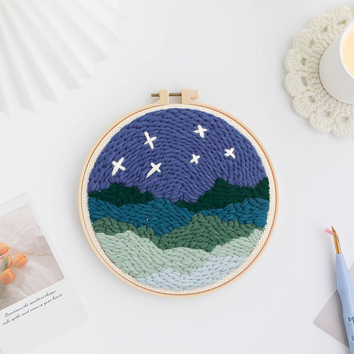 Mountain Night Punch Needle Embroidery Kits