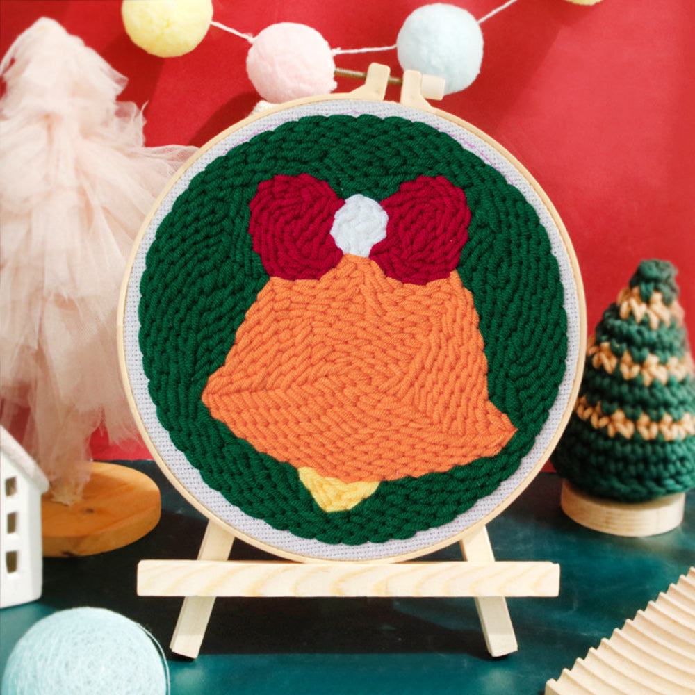 Christmas Bells Punch Needle Embroidery Kits