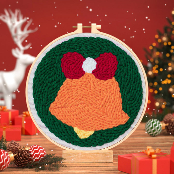 Christmas Bells Punch Needle Embroidery Kits