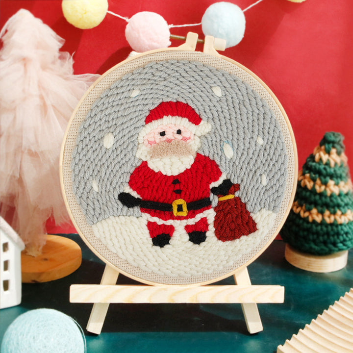 Santa Claus Punch Needle Embroidery Kits CCX484