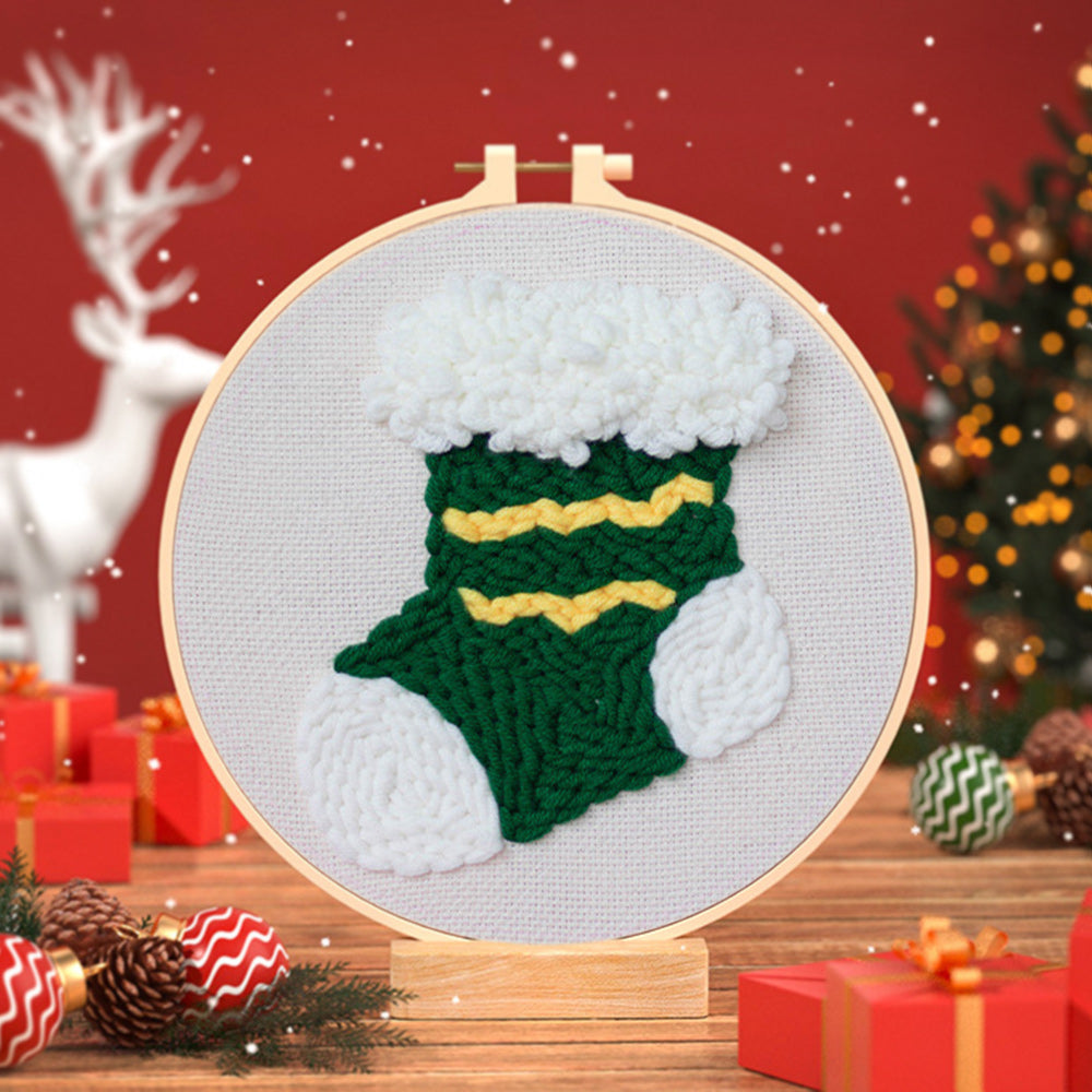 Christmas Socks Punch Needle Embroidery Kits