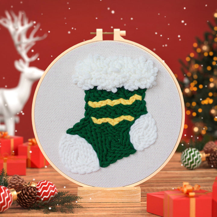 Christmas Socks Punch Needle Embroidery Kits