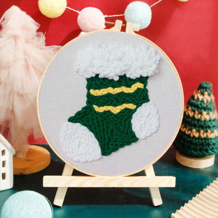 Christmas Socks Punch Needle Embroidery Kits