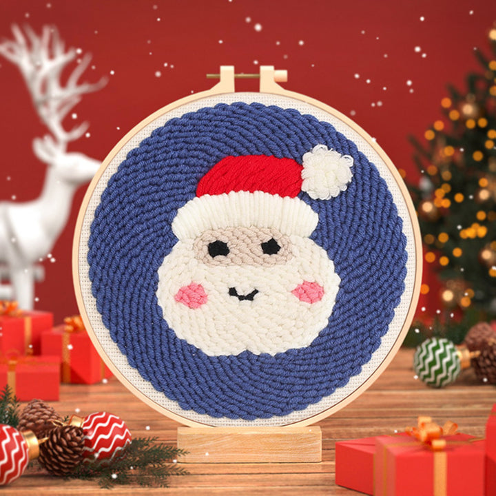Santa Claus Portrait Punch Needle Embroidery Kits