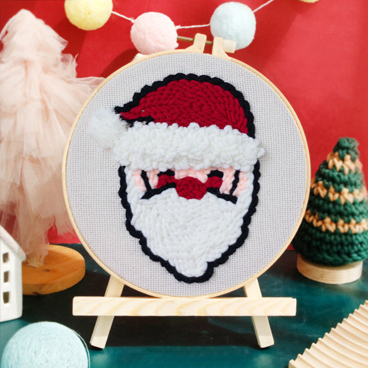 Friendly Santa Claus Punch Needle Embroidery Kits