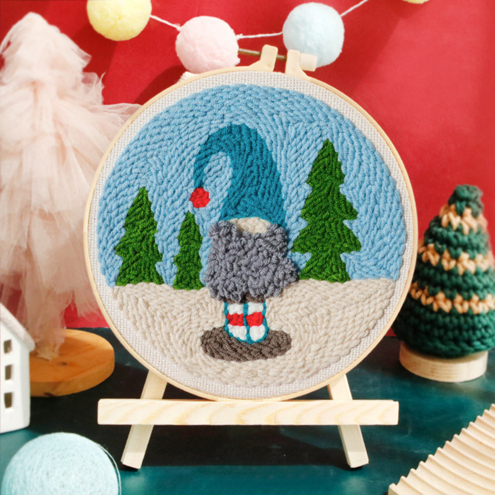 Christmas Dwarf Punch Needle Embroidery Kits