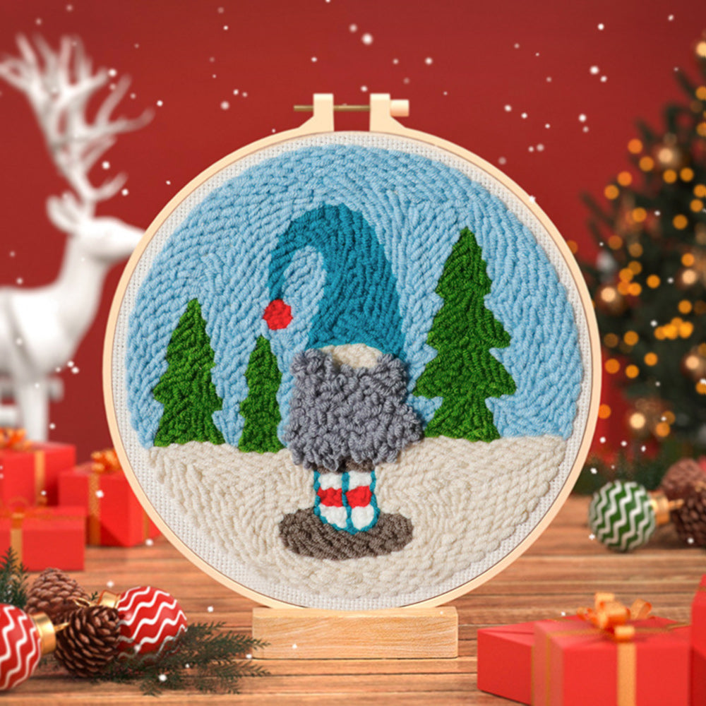 Christmas Dwarf Punch Needle Embroidery Kits