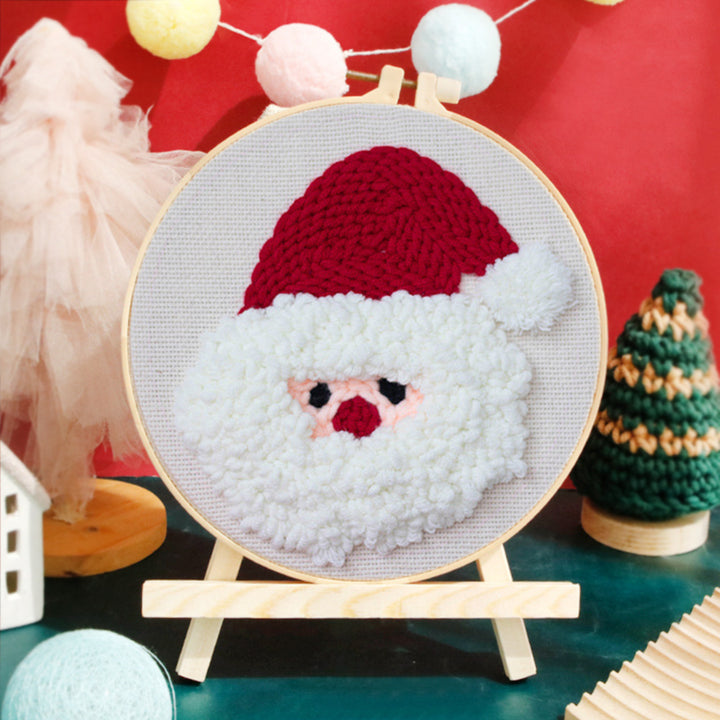 Santa Hat Punch Needle Embroidery Kits