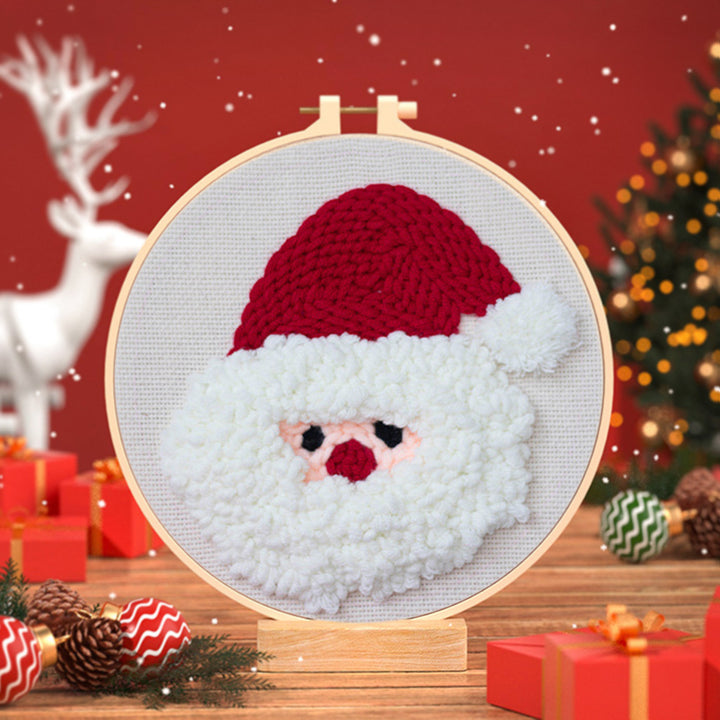 Santa Hat Punch Needle Embroidery Kits