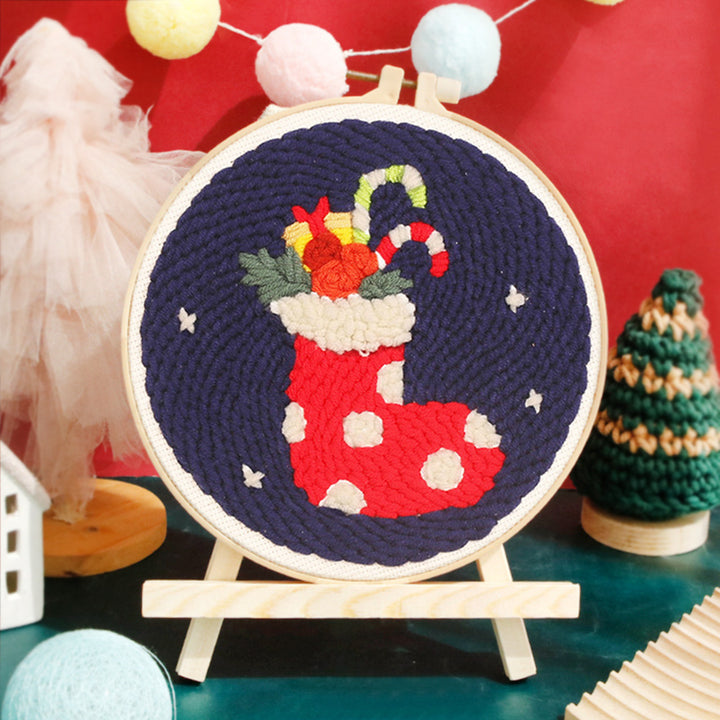 Christmas Stockings Punch Needle Embroidery Kits