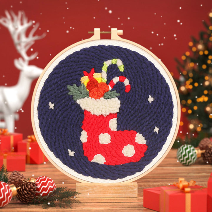 Christmas Stockings Punch Needle Embroidery Kits